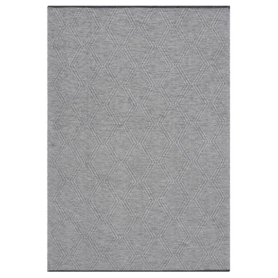 Modern Farmhouse Diamond Pattern Non-Slip Washable Rug