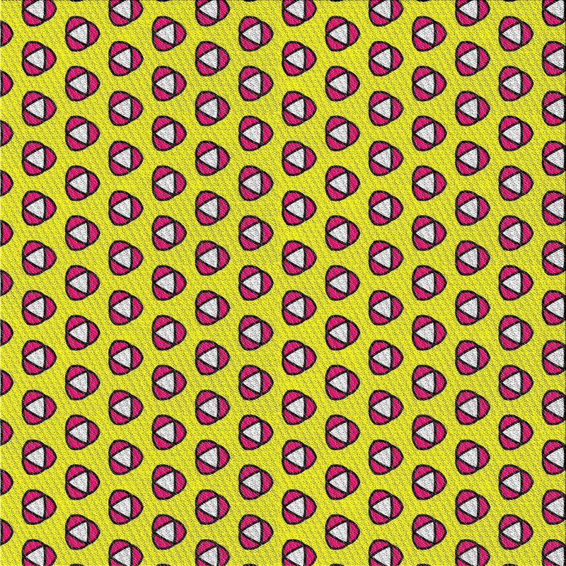 Tapis jaune Power Loom, Carré 4 pi