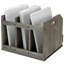 Antonsen Solid Wood 3-Slot Wood File Organiser