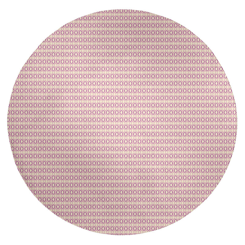 Tapis de zone rouge arrow diamants, Rond 5 pi
