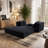Boneless Compression Corduroy Convertible Sleeper Sofa Bed, 2-in-1 Loveseat Sofa with Cup Holders & Side Storage Pocket-135402378