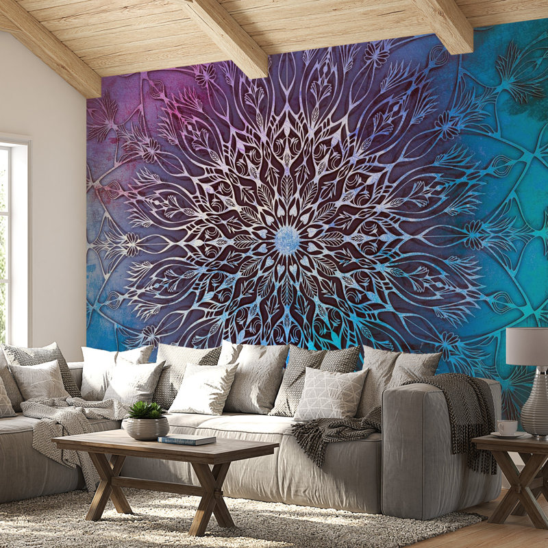 Papier peint à motifs géométriques Peel & Stick, L 124 po x l 173 po