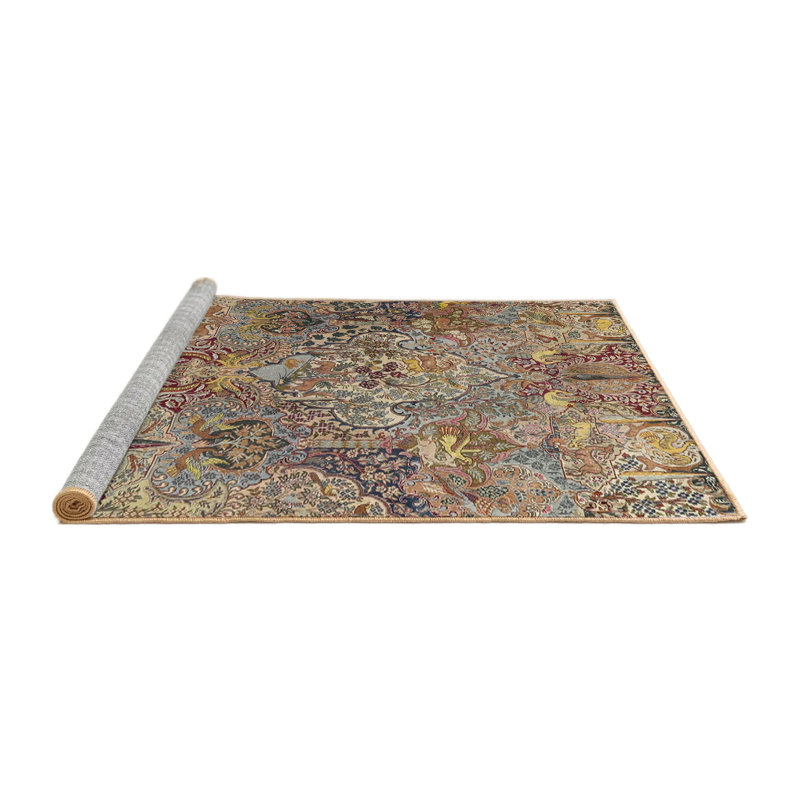 Tapis traditionnel 4052 Aaditri lavable à la machine, Rond 8 pi