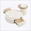 Ensemble de 2 tables basses rondes à plateau tournant en forme de fleur à 360 degrés avec 2 tiroirs, parfaites pour le décor et le rangement du salon