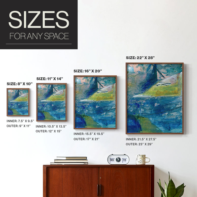 «Spring Winds VI», reproduction encadrée - bois massif, Brun, H 20 po x l 16 po