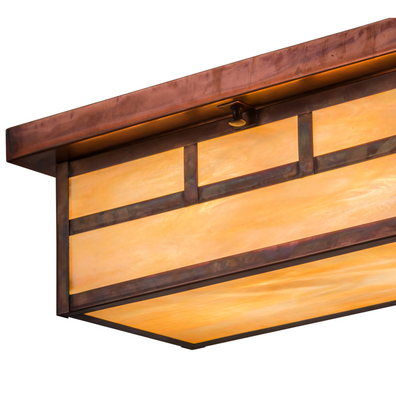 Mission Vintage Copper 2 - Bulb Outdoor Flush Mount