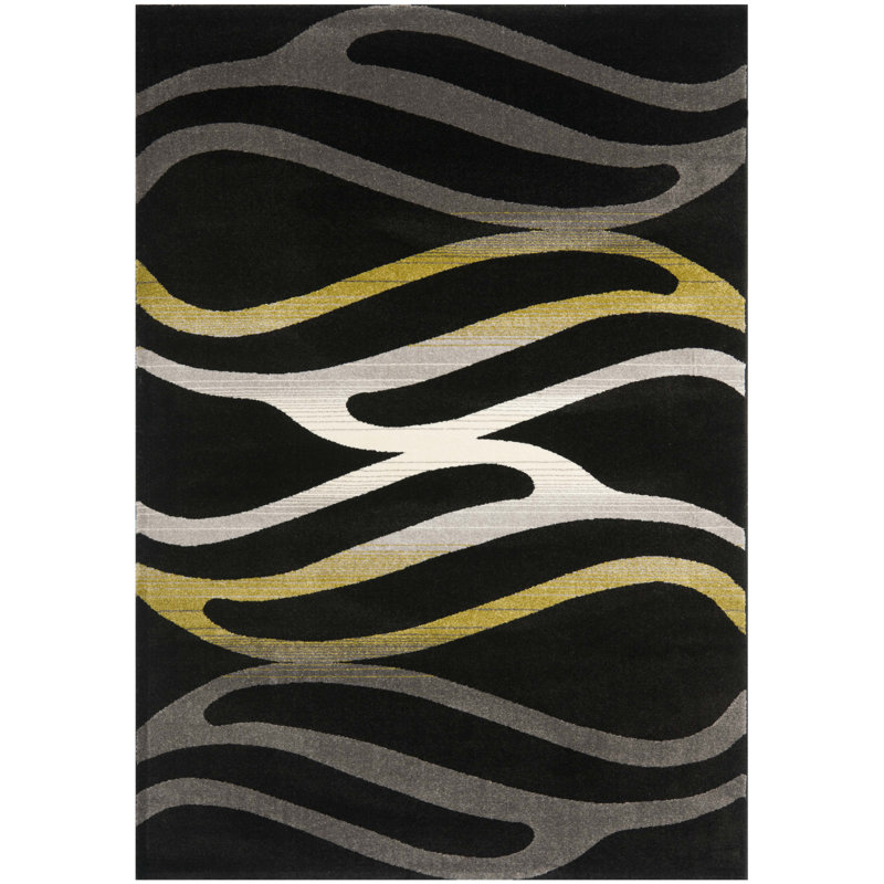 Shroyer Porcello Performance Abstract Rug, Rectangle 5'3" x 7'7"