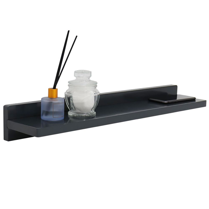 Floating Shelf, Dark Gray, 3" H x 23.5" W x 5" D