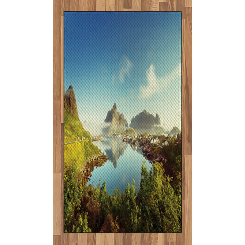 Scenery High Density Long Fiber Poly Threads Decorative Area Rug Carpet, Rectangle 2'7" x 5'