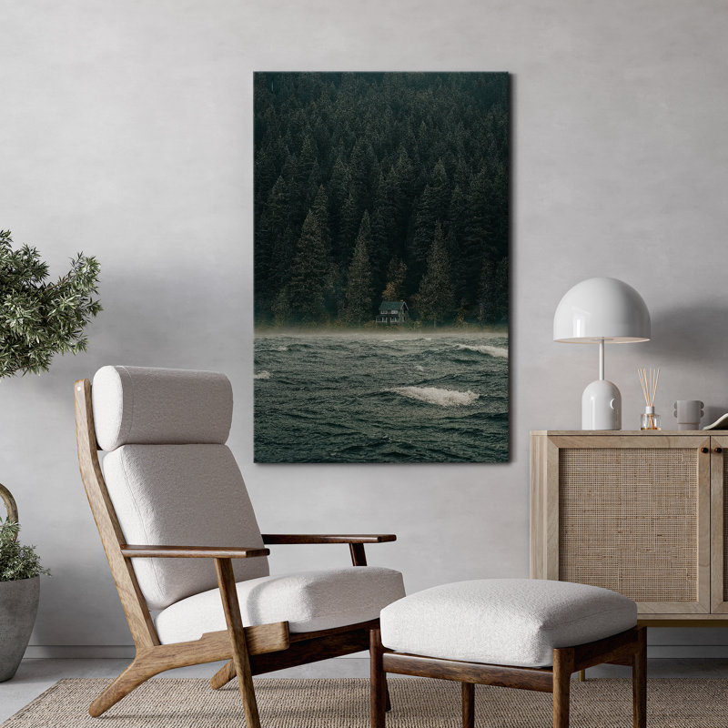 Reproduction d'art sur toile, impression de forêt pour la décoration de salon, H 48 po x l 32 po, Toile tendue, Frameless