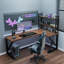 Walnut,Black L-Shaped Solid Wood Writing desk-733856716-733856714