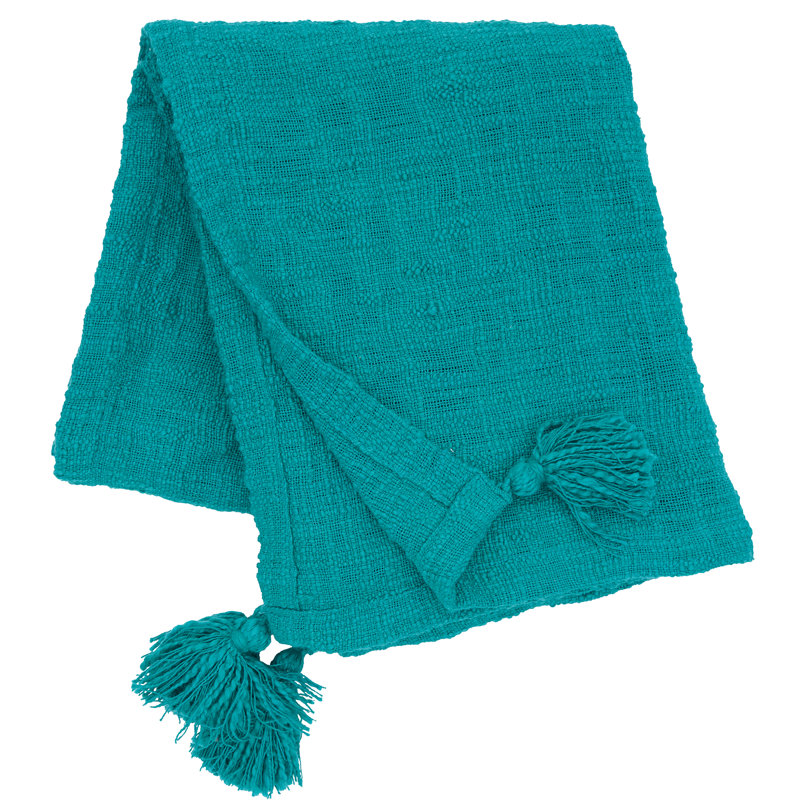 Devin Hand Woven Throw Blanket, Lagoon