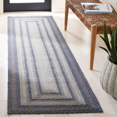 Tapis rayé en coton tressé