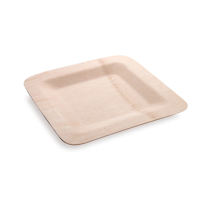 Restaurantware-7 x 7 Inch Bamboo Leaf Plates, 100 Disposable Bamboo Plates - Sustainable, heavy-duty, Bamboo Bamboo Dinner Plates, For Parties, Wedding Banquets Or Catered Events