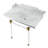 Kingston Brass Pemberton 36-Inch Carrara Marble Console Sink with Acrylic Legs (8-Inch, 3-Hole)-72887911
