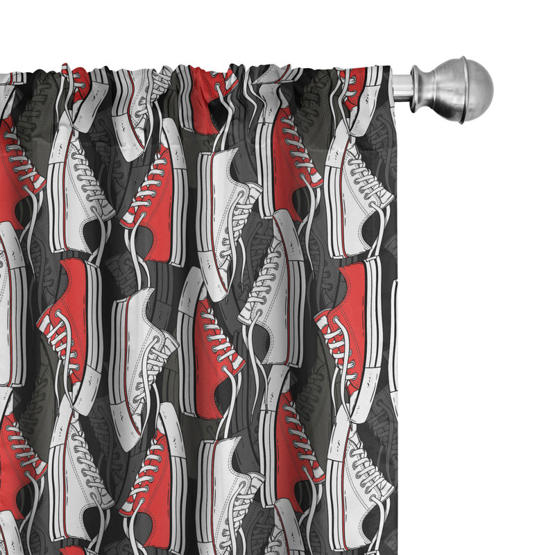 Semi-Sheer Rod Pocket Curtain Panels, 28" x 95"