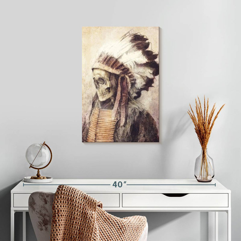 Lelar Chief Skull, 24" H x 16" W