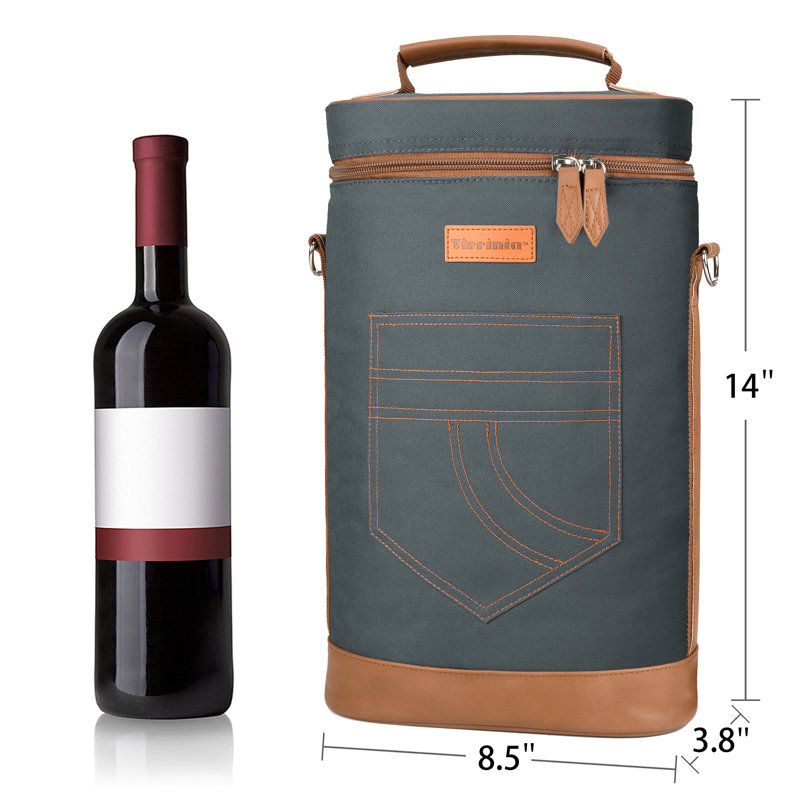 Caisse à vin Tirrinia 2, Gris foncé