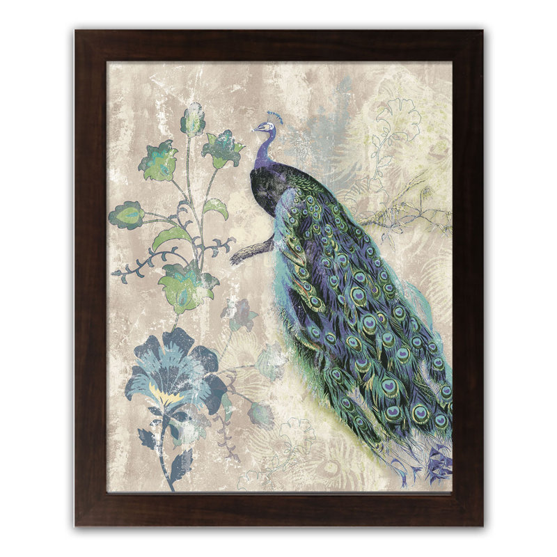 " Peacock On Brown "