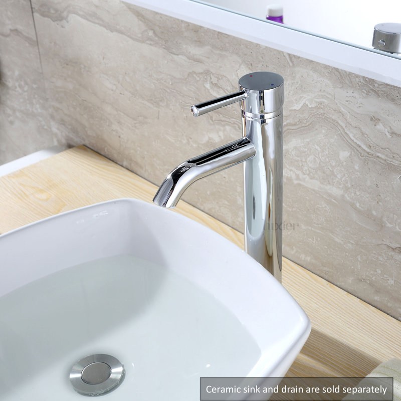Vessel Sink Bathroom Faucet with Drain Assembly, Chrome