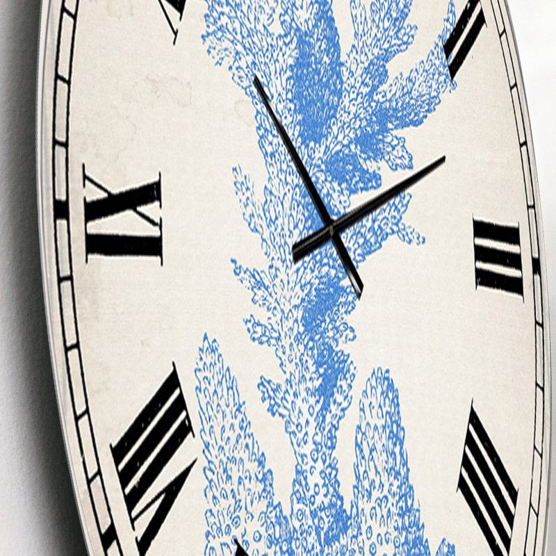 Coral 1 - Horloge murale nautique et côtière surdimensionnée, Ivoire, Petit