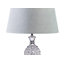 Glass Beaded Chrome Silver 54cm Metal Table Lamp