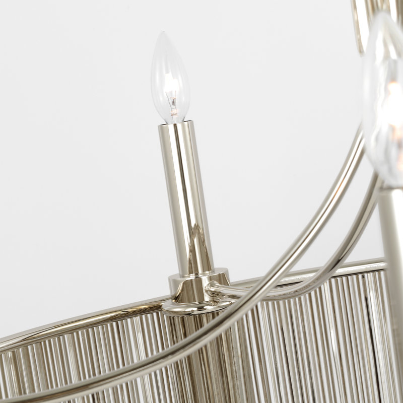 Sutton 34" Chandelier, Polished Nickel