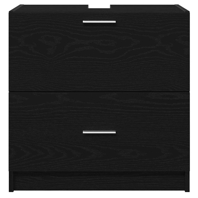 59Cm Single Bathroom Vanity Base Only, Black Oak