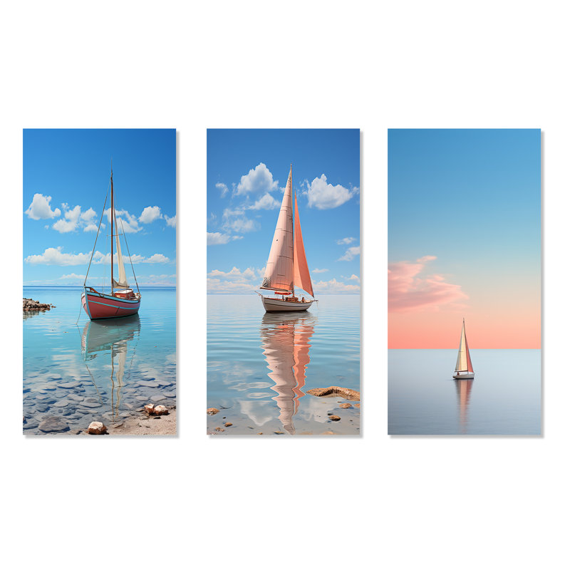 Horizon de planche à voile maritime, Toile tendue, H 28 po x l 36 po