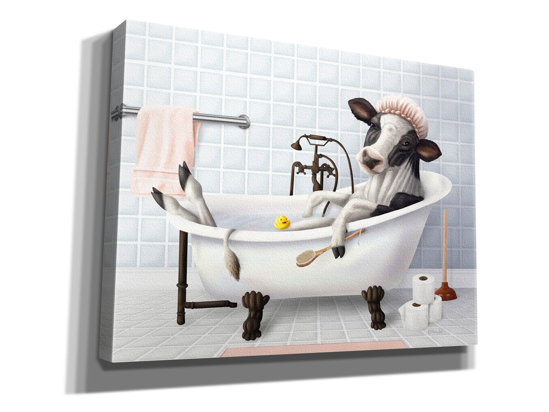 Trinx 'Cow' by Mehu Art Canvas Wall Art | Wayfair