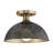 Avec 12.375 in. 1-Light Champagne Bronze Luxe Flush Mount Light