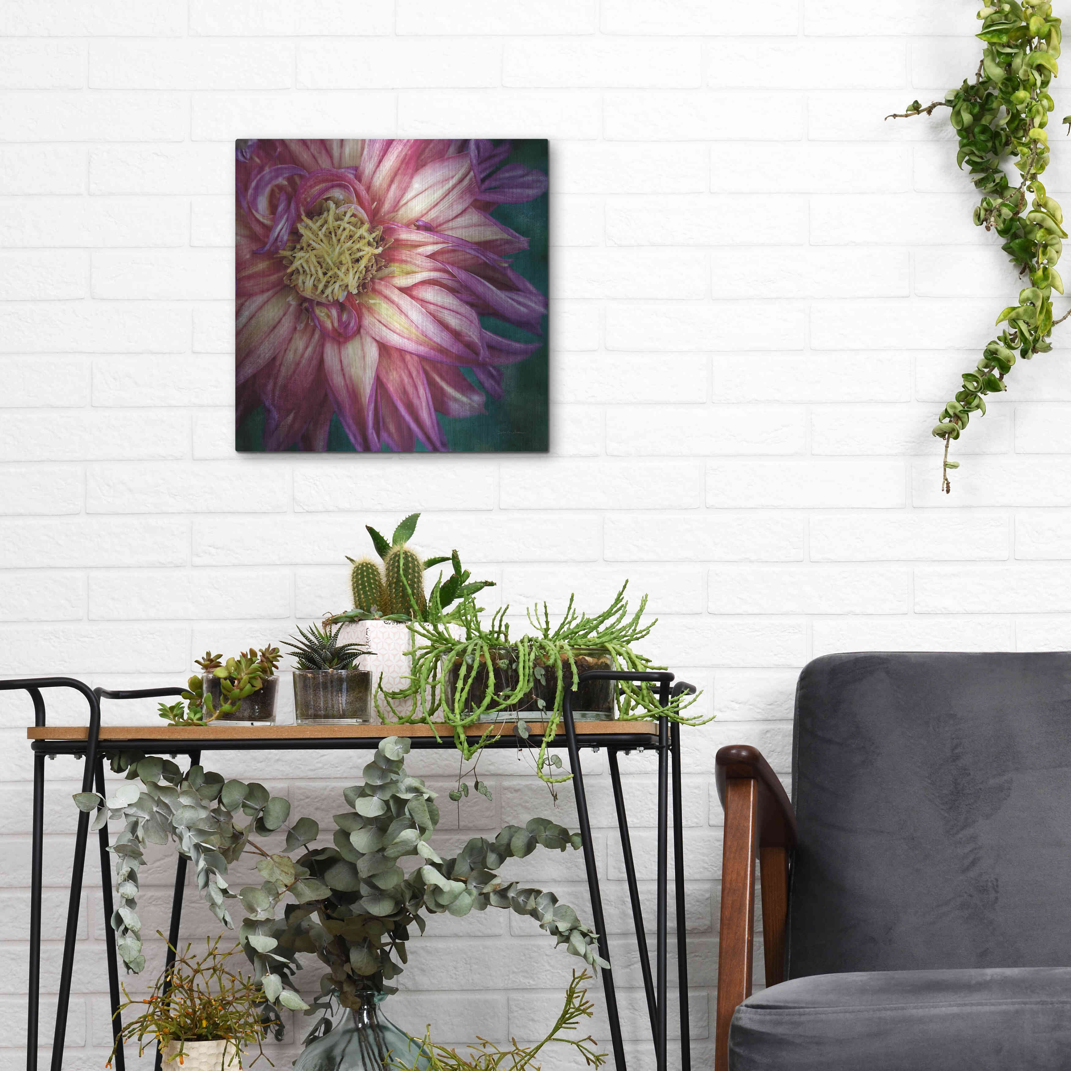 Red Barrel Studio® 'Dahlia I' by Debra Van Swearingen, Metal Wall Art