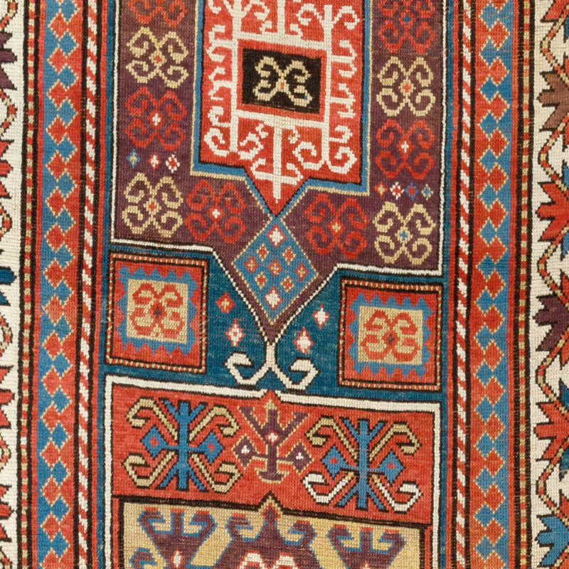 Tapis Kazak antique, vers 1875