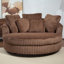 Fauteuil demi-tonneau surdimensionné avec housse-108658057