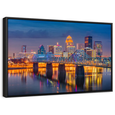 «Louisville Night Skyline Wall Art»