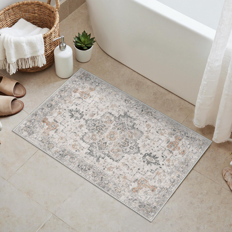 Oriental Performance Machine Washable Non Slip Indoor Area Rug, Rectangle 60 x 90cm