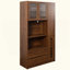 Grand garde-manger avec étagère de rangement coulissante multifonctionnelle, étagère latérale à 4 niveaux, 2 tiroirs, avec porte vitrée, cloche à nourriture autoportante avec support à micro-ondes pour la salle à manger