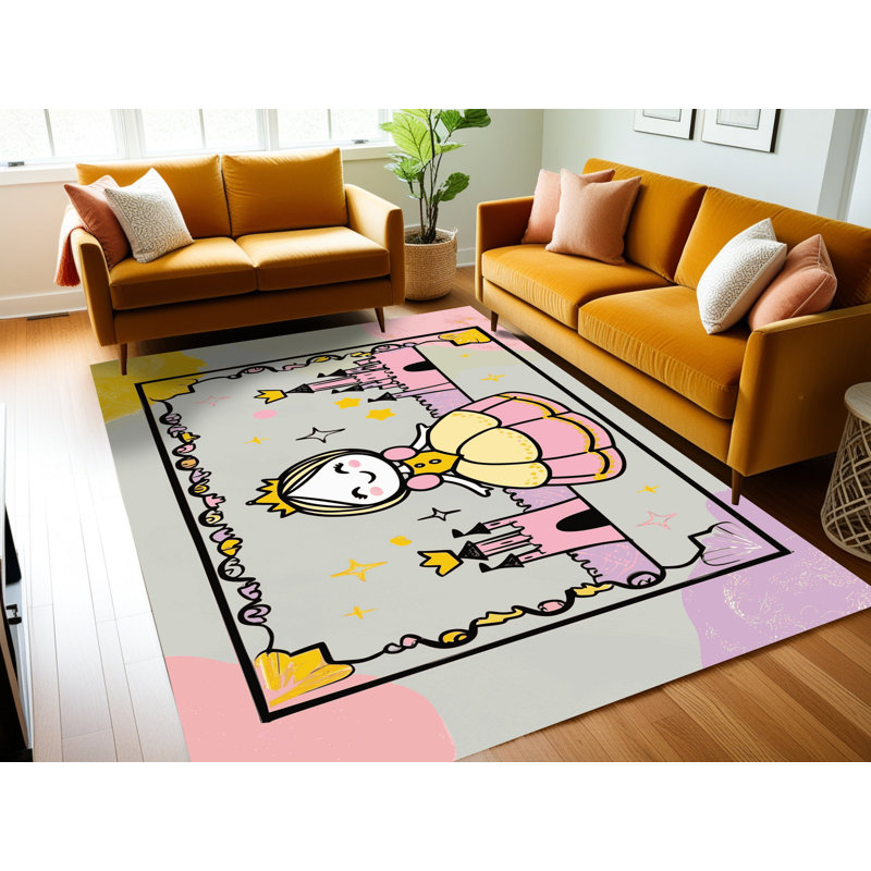 Tapis fantaisie lavable Gemma, Rectangulaire 3 pi x 5 pi