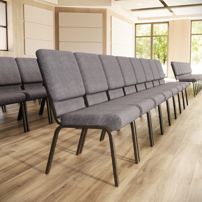 Chaise d'église empilable en tissu 18,5 po Rayleigh