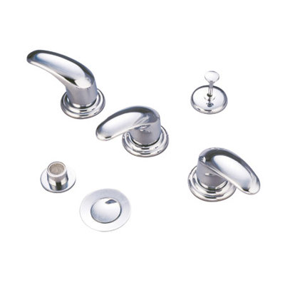 Triple Legacy Handle Widespread Vertical Spray Bidet Faucet