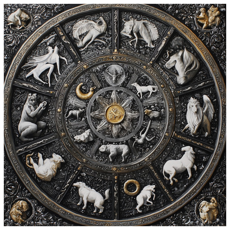 Jeté en molleton Zodiac - Jetés d'astrologie pour canapés ou lits, L 68 po x H 80 po