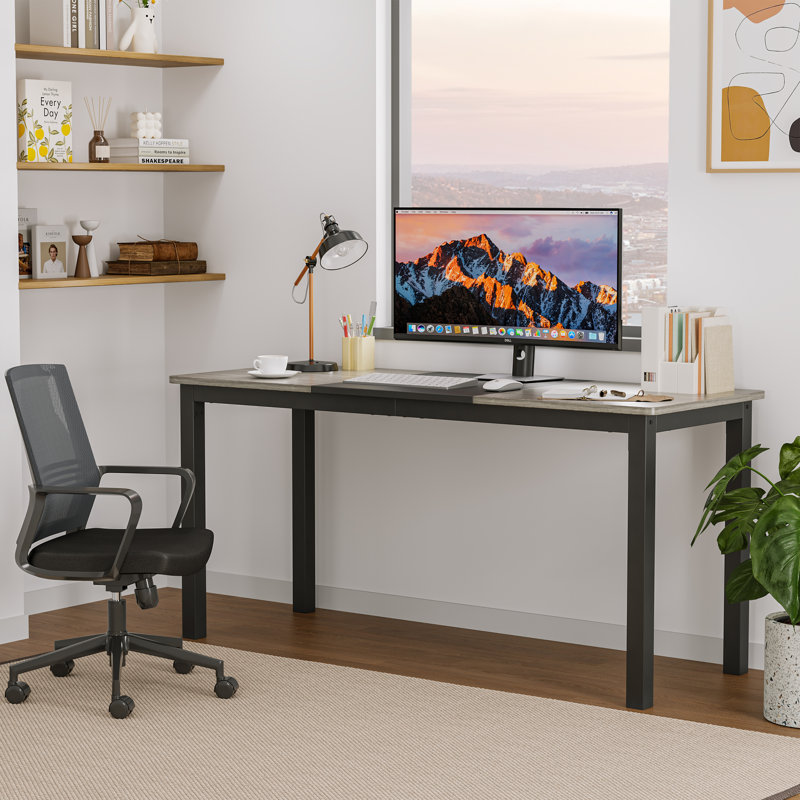 Metal Base Dining Table, Grey