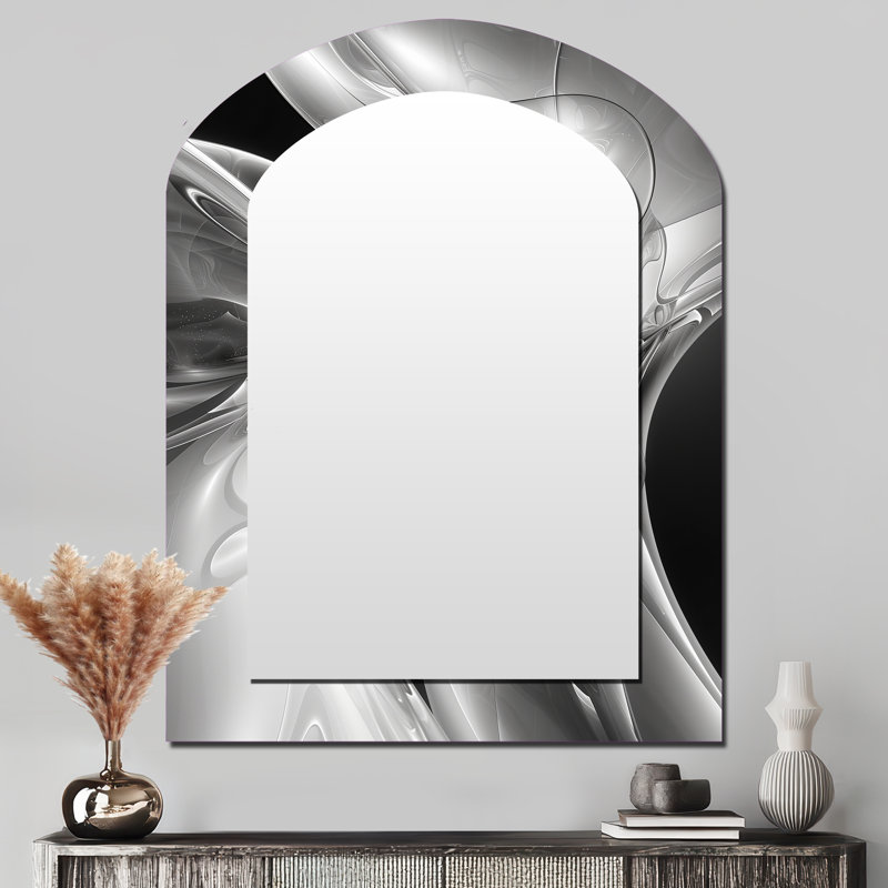 Miroir mural gris et noir, 43 po x 33 po