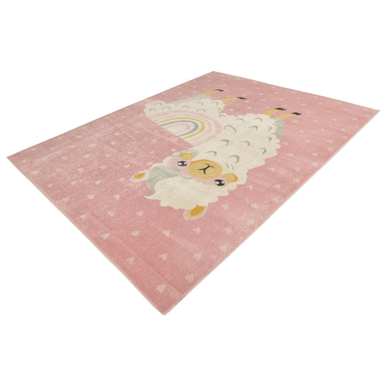 Whimsy Rug, Rectangle 2'2" x 2'11", Pink
