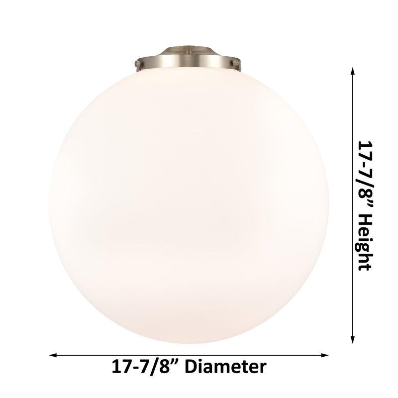 Luminaire suspendu simple à 1 lumière Frederick, Nickel satiné brossé, Clair