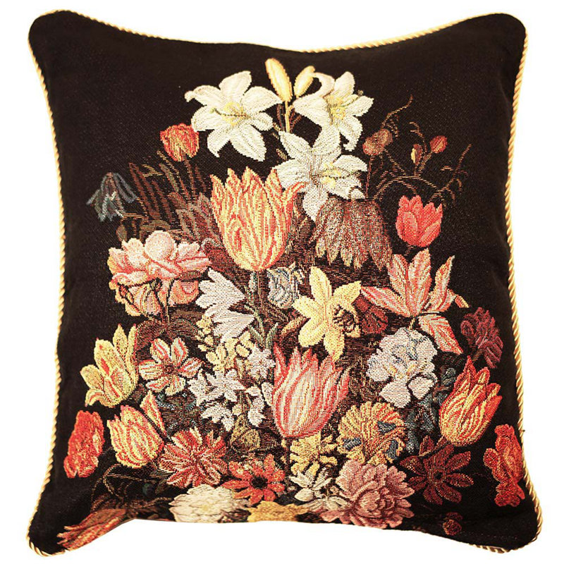 Avice Floral Square Throw Pillow Cover