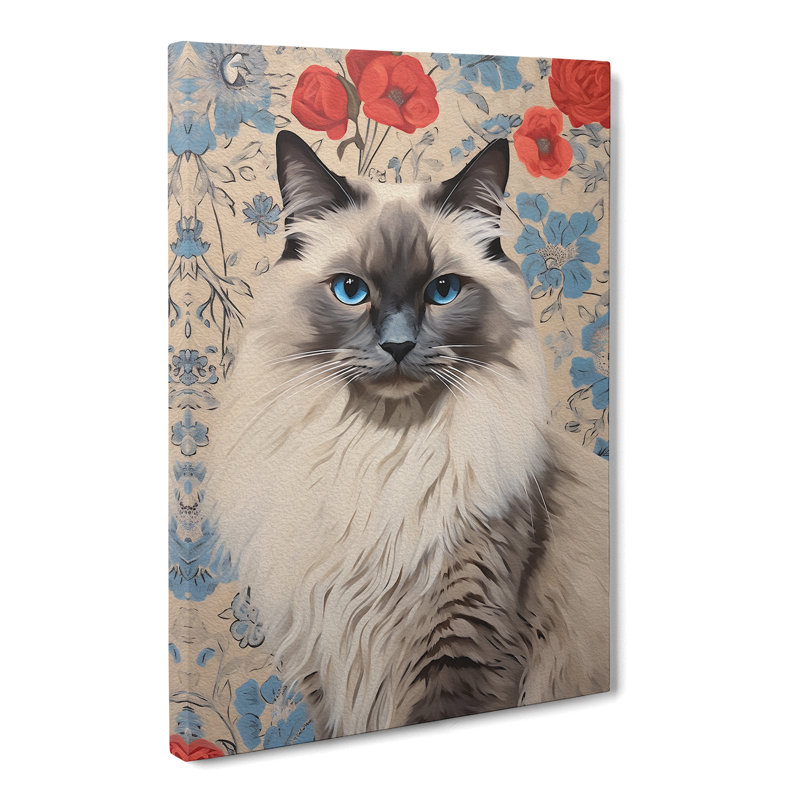 Ragdoll Cat Contemporary - Wrapped Canvas, 50cm H x 35cm W x 3cm D