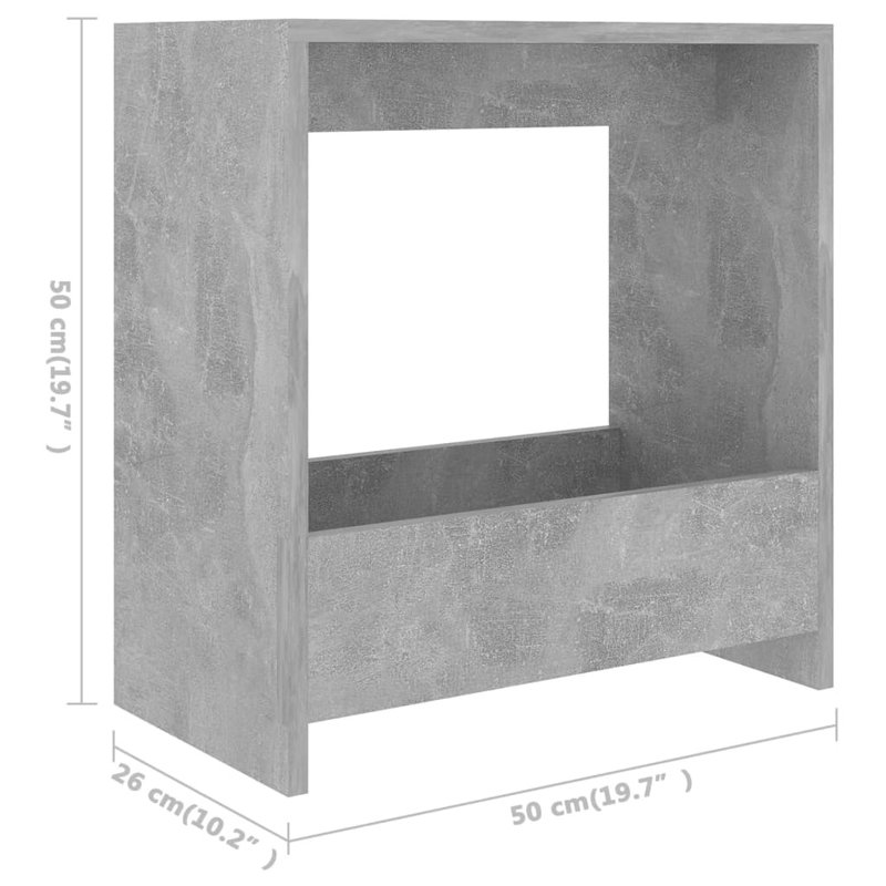 Goben Block End Table, Concrete Gray, Concrete Gray
