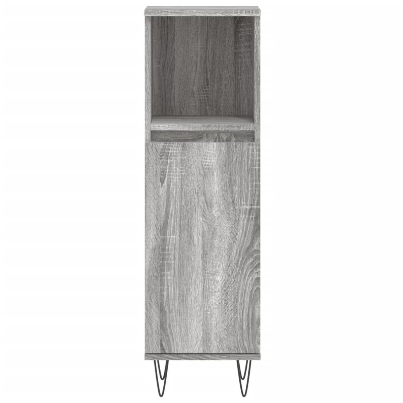 Huard Freestanding Linen Cabinet, Grey Sonoma
