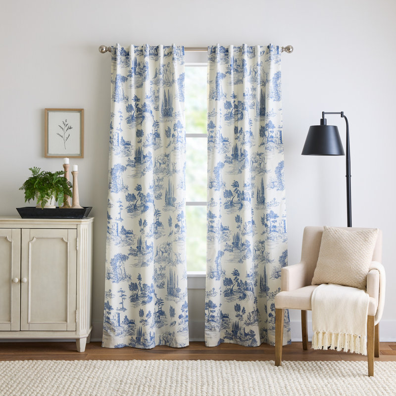 Paire de rideaux Martha Stewart, L 37 po x L 95 po, Bleu
